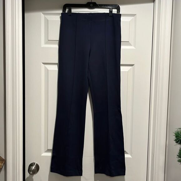 NWT Banana Republic Stretch-Ponte Crop Navy Flare Pant Size Medium-Tall - Picture 5 of 9